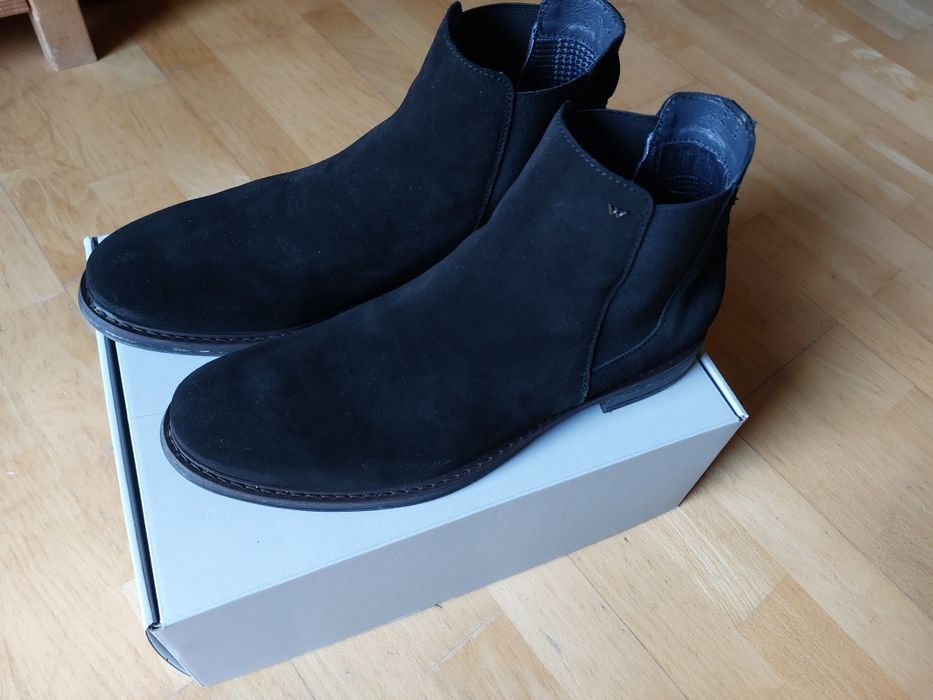 Sztyblety męskie Wojas czarne 45 skórzane welurowe