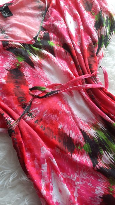 Różowa luźna tunika - bluzka