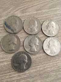 Коллекционная монета quarter dollar liberty 1967