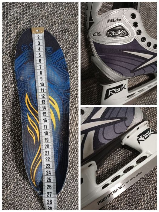 Хокейні ковзани для дорослих Reebok 1K Fitlite. Розмір 41, устілка 26