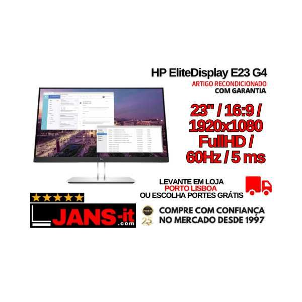 HP EliteDisplay E23 G4 Monitor | 23" | 16:9 | 1920x1080 FullHD | 60Hz64739999569539120