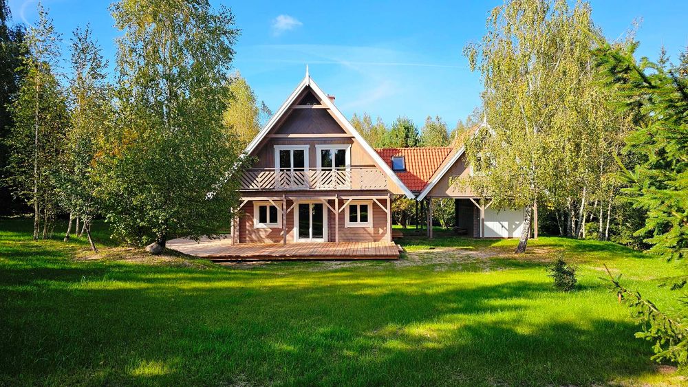 Nowy drewniany dom i działka w atrakcyjnej lokalizacji na Mazurach