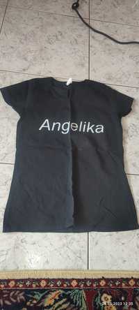 Koszulka t-shirt z imieniem Angelika rozm. S 100% bawełny