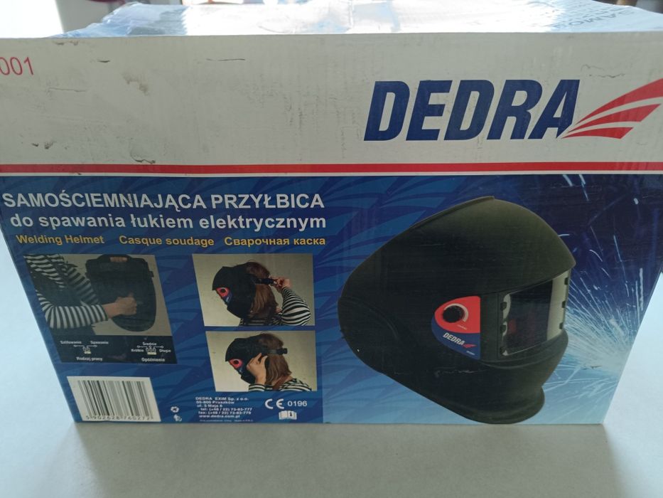 maska przyłbica spawalnicza DES001 samo ściemniająca - jak nowa