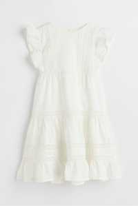 Nowa Sukienka z koronką biała 8-9l r.134cm Wysyłka olx