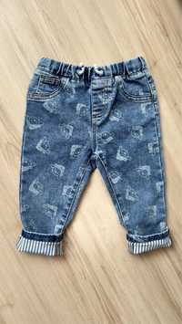 Spodnie dziecięce a'la jeans r. 80 (wystarczą na dłużej)