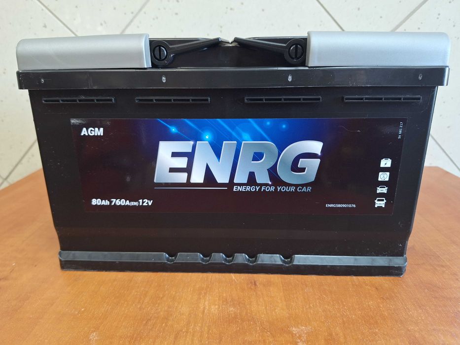 Lublin - Nowy akumulator ENRG 80Ah 760A AGM Montaż / Kodowanie