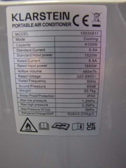 Klimatyzator przenośny 1500W 14 000 BTU do 68m2 Klarstein Grandbreeze
