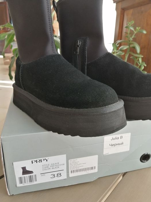 Угги PRPY 38р кожа и чулок
