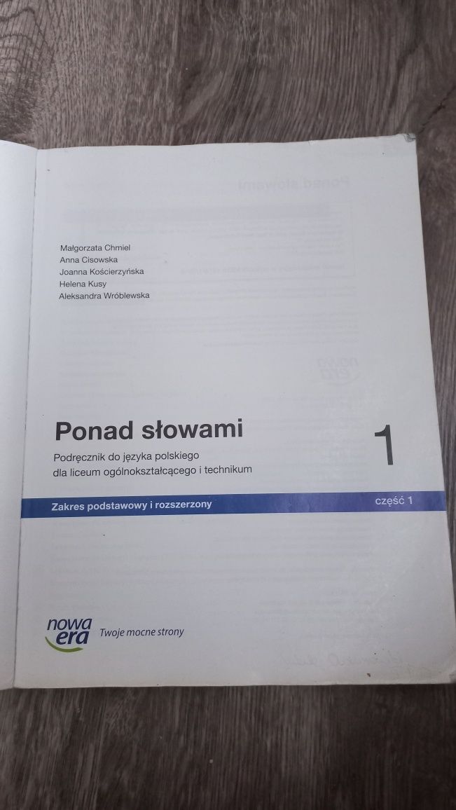 Ponad słowami 1 zakres podstawowy i rozszerzony