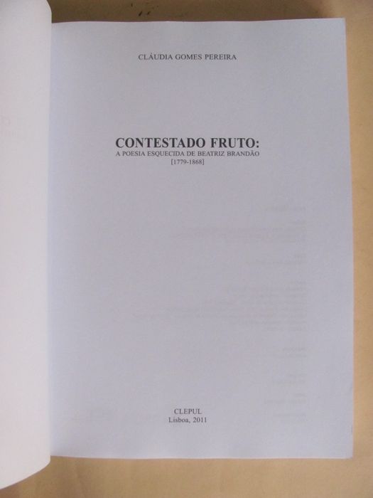 Contestado Fruto de Cláudia Gomes Pereira