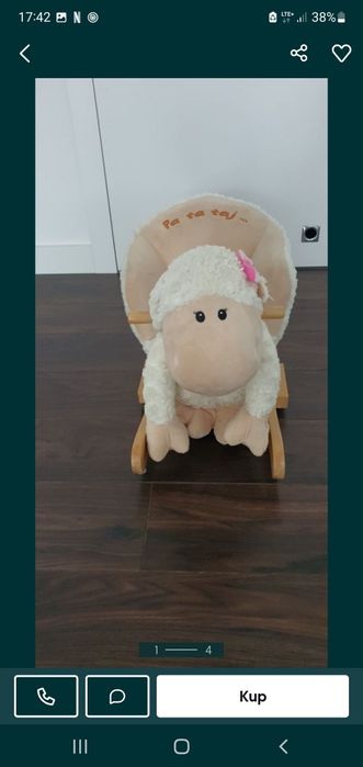 Pluszowa owca na biegunach