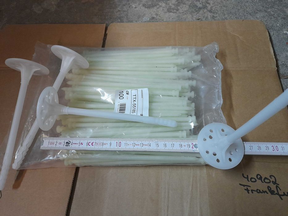 Kołki do styropianu z trzpieniem plastikowym TTX 18,5cm 400 sztuk