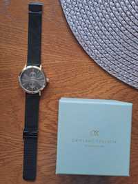 Elegancki nowy zegarek męski do garnituru, prezent święta,czarno złoty