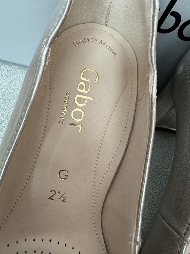 Nowe buty na obcasie Gabor zlote 35 damskie wygodne