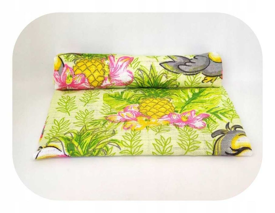 Pielucha tetrowa ptaszek z ananasem pieluszka tetra ptak i ananas Ega
