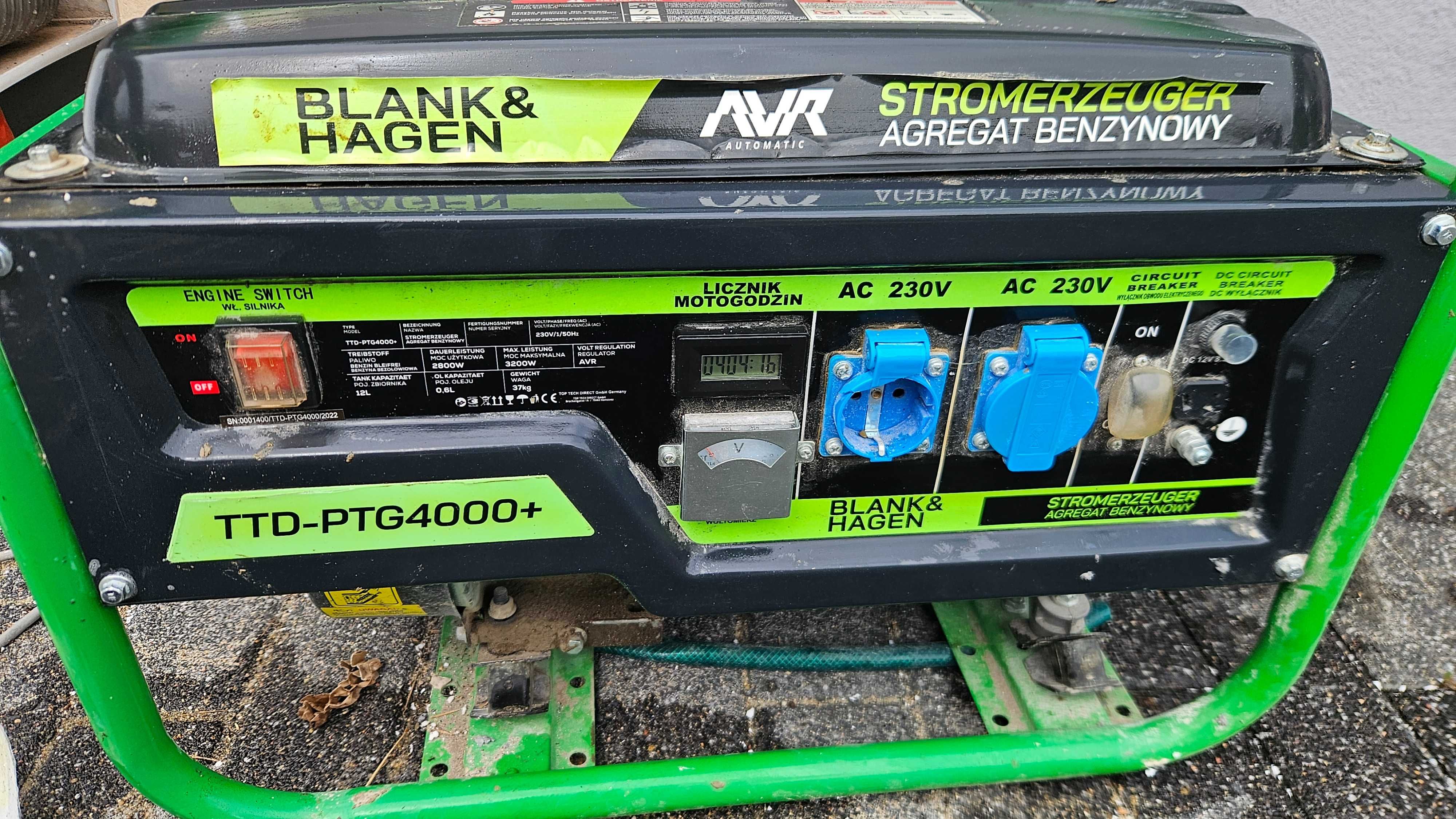 agregat prądotwórczy blank&hagen TTD-PTG4000+
