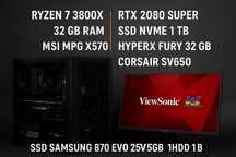 Ryzen 7 | RTX 2080S | 32 GB RAM | SSD 1,25 TB + 1 TB HDD | 27" 185 Hz