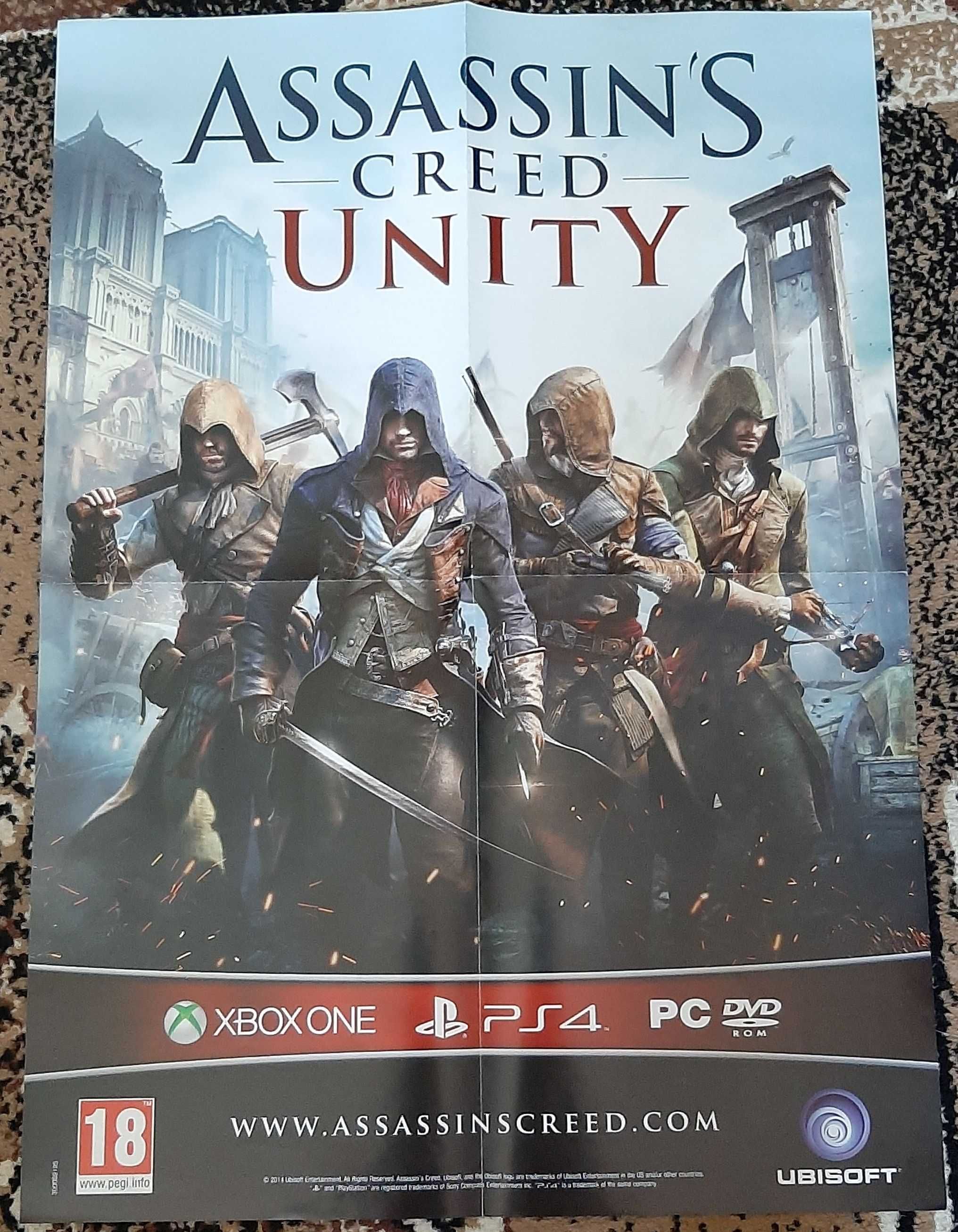 Plakat Assassin's Creed Unity oraz Assassin's Creed Rogue