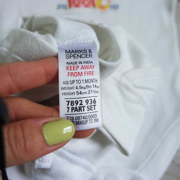 3pack body farma białe Marks&Spencer 1msc 56
