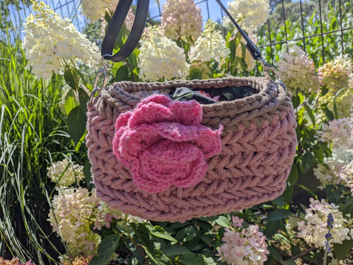 Torebka ze sznurka HANDMADE szydełko