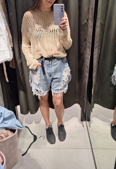 Zara letni ażurowy sweterek m nowy bez metki