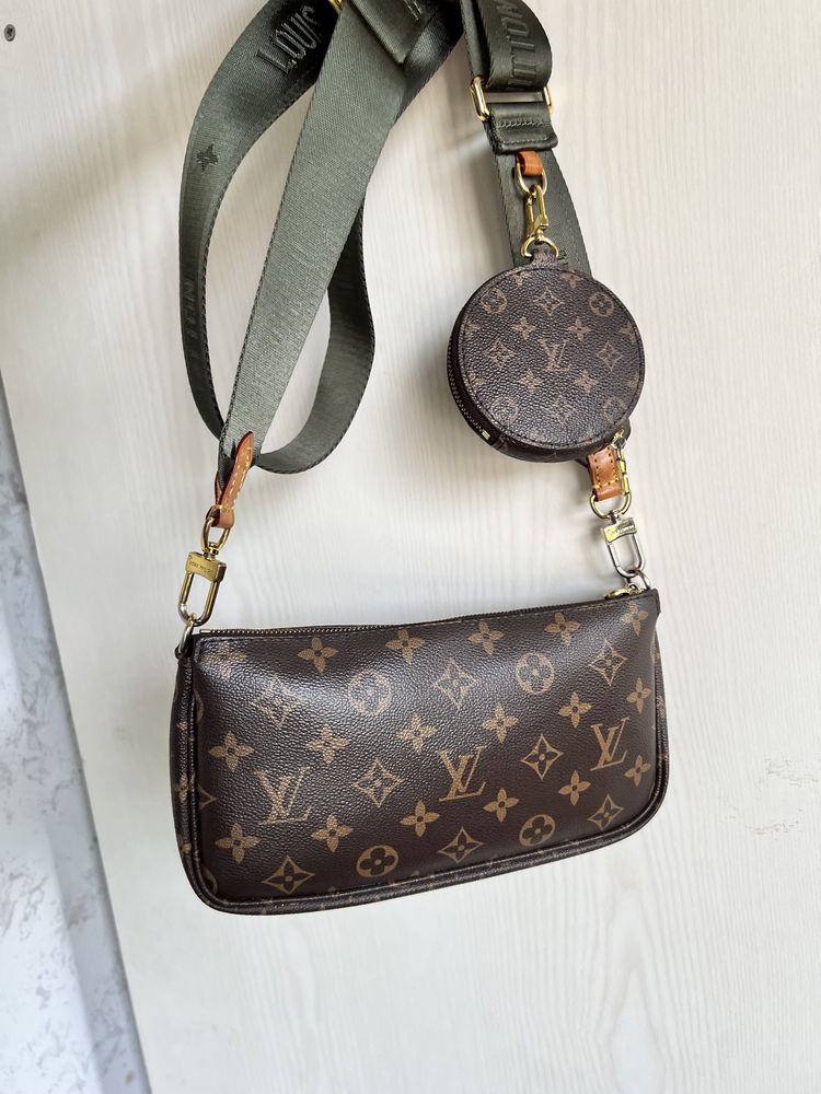 Сумка через плече Louis Vuitton Khaki Monogram Multi Pochette оригинал