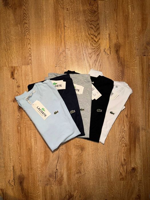 NOWY Tshirt Lacoste czarna koszulka XL