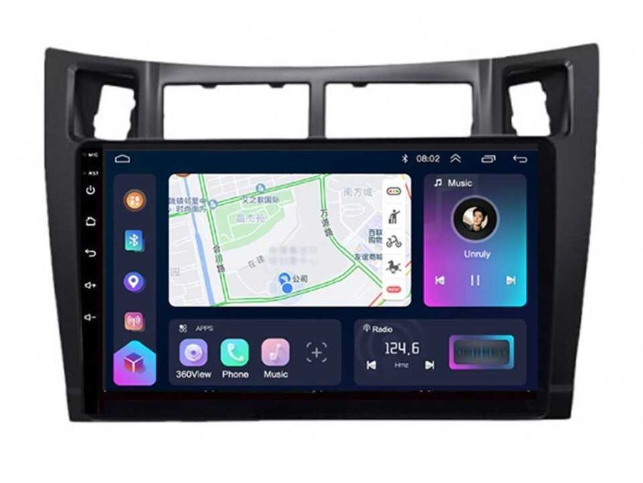 Radio samochodowe Android Toyota YarisVitzPlatz (9", UV black) 2005-11