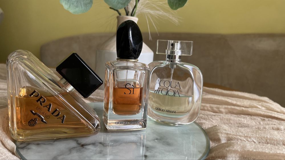 ОРИГІНАЛЬНІ жіночі духи куплені в Швеціі, Giorgio Armani і PRADA