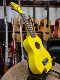 Ever Play Rainbow UC21SM+ Yellow drewniane ukulele sopranowe UC-21-SM