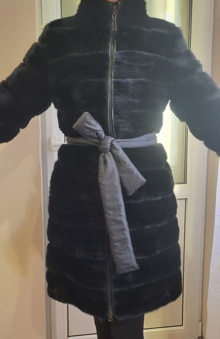 Шуба норкова чорна