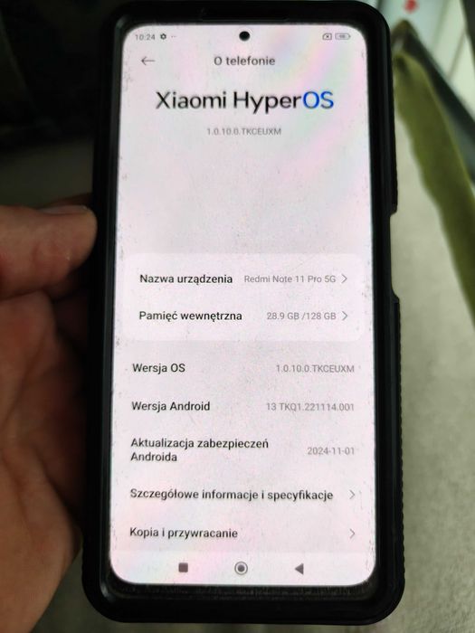 Smartfon Xiaomi redmi 11pro 5G 8/128GB + ładowarka 67w