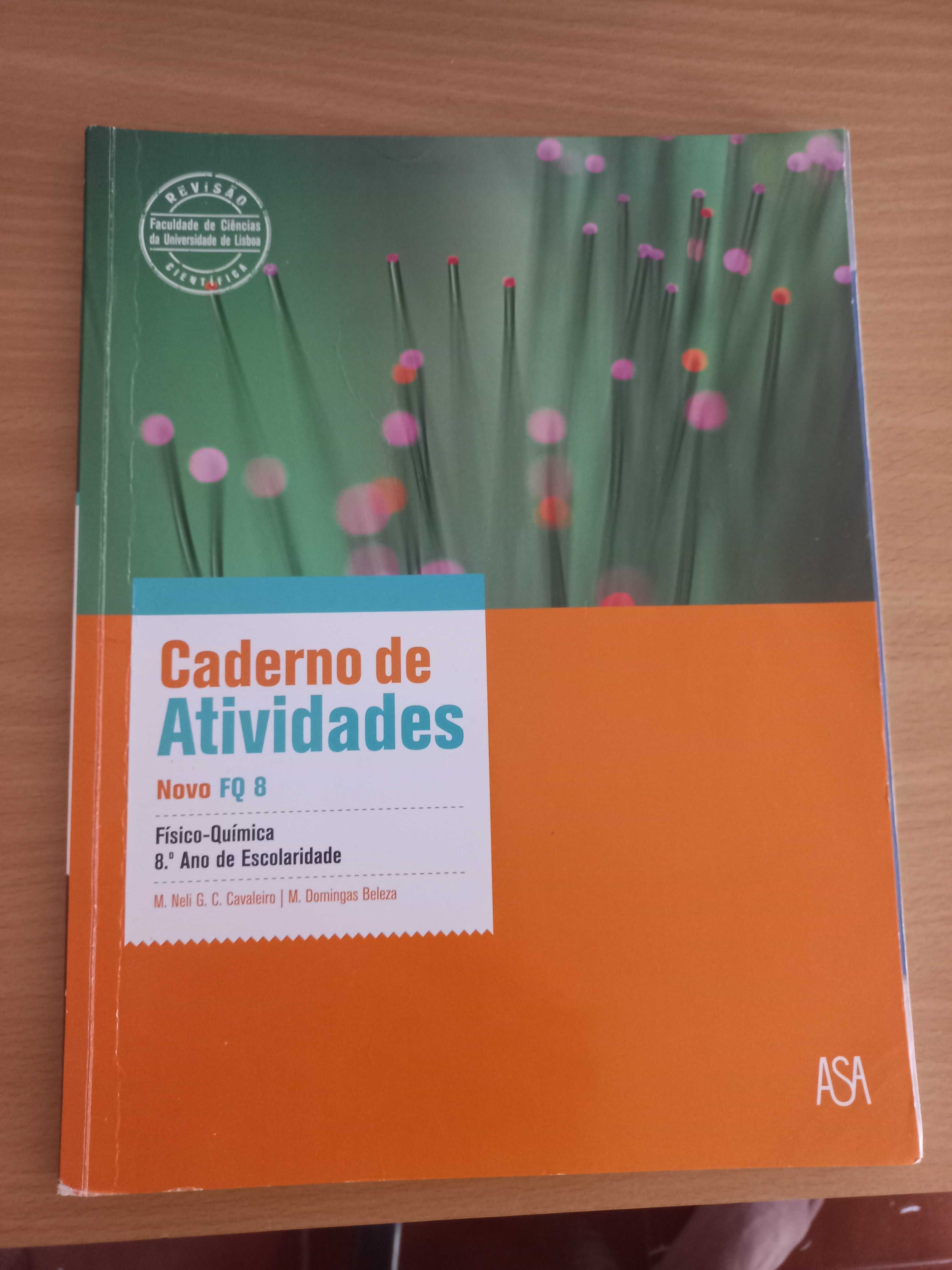 Cadernos de actividades 8°ano Ciências História Matemática Português