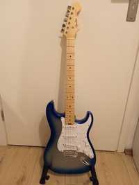 Gitara elektryczna Stratocaster niebieski + Regulacja lutnicza