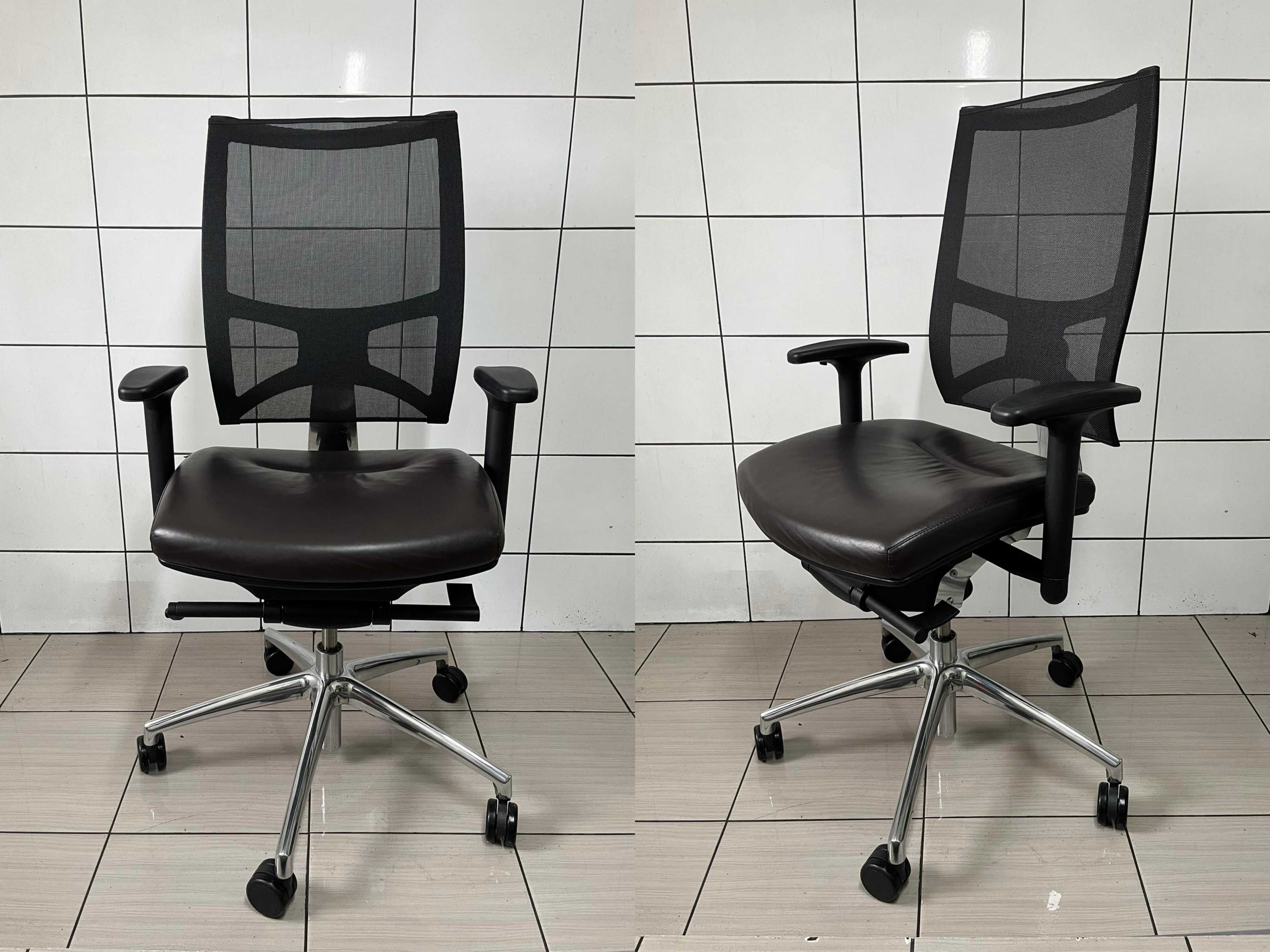Fotel biurowy obrotowy LD Seating ergonomiczny skórzany okazja!