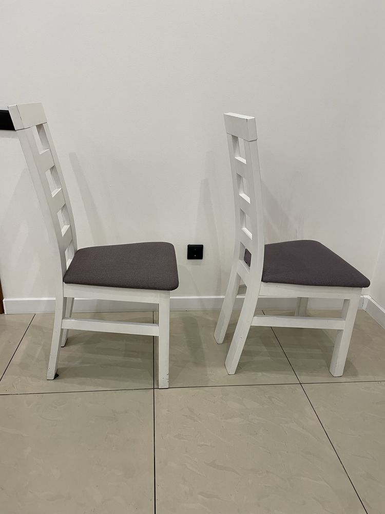Кухонний стілець, бук, стул, білий 6 шт