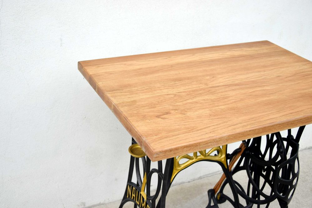 Stolik maszyna do szycia BLAT DREWNIANY  DĘBOWY