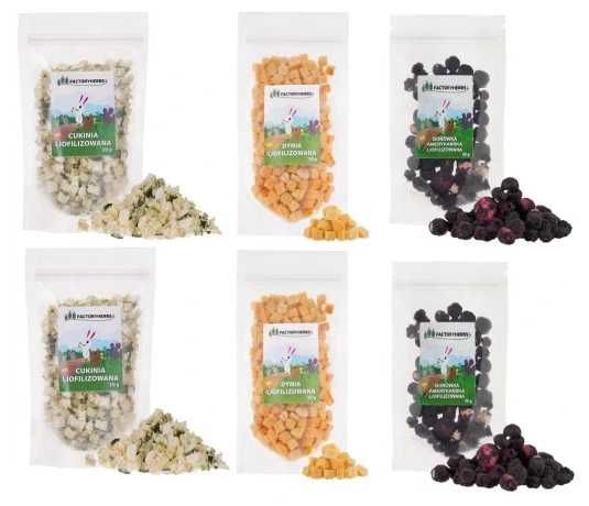 FACTORYHERBS mix warzyw i owoców dla gryzoni! 6 opakowań!!