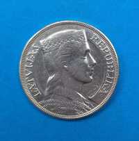 Łotwa 5 łatów rok 1931, dobry stan, srebro 0,835