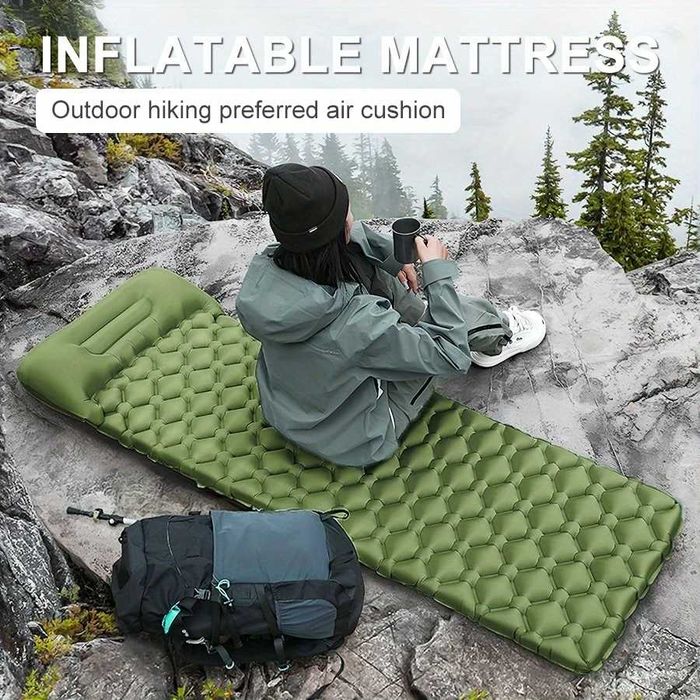 Матрац надувний з насосом  , туристичний матрац , каремат для туризму