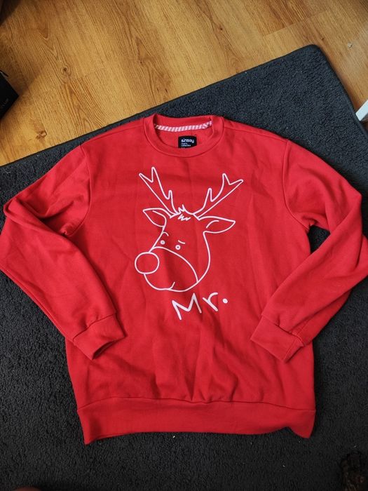 Czerwona męska świąteczna bluza z reniferem Mr. rozmiar M