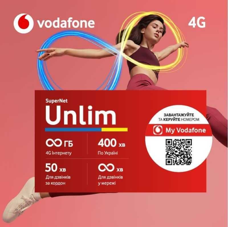 Безлімітний 4G інтернет Vodafone SuperNet Turbo