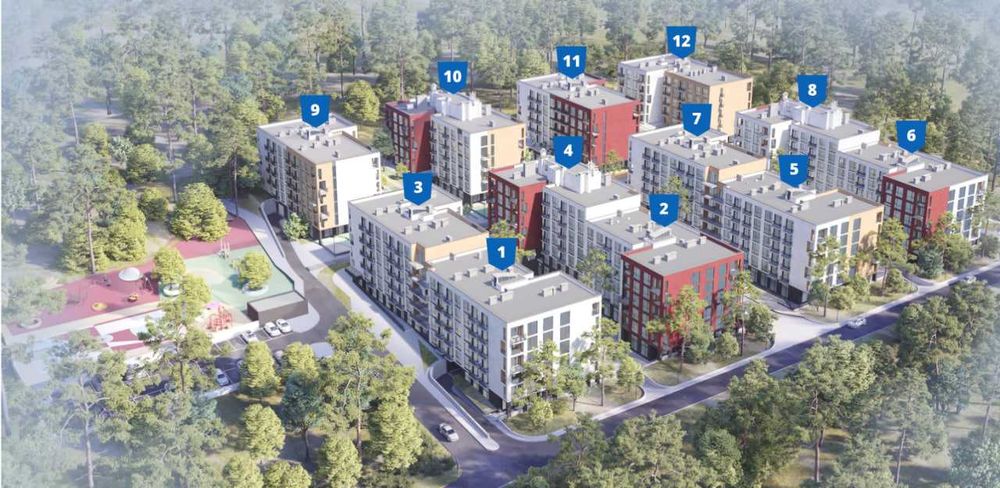 Продаж 3-кімнатної квартири в ЖК "Грінвуд 3" смт. Брюховичі