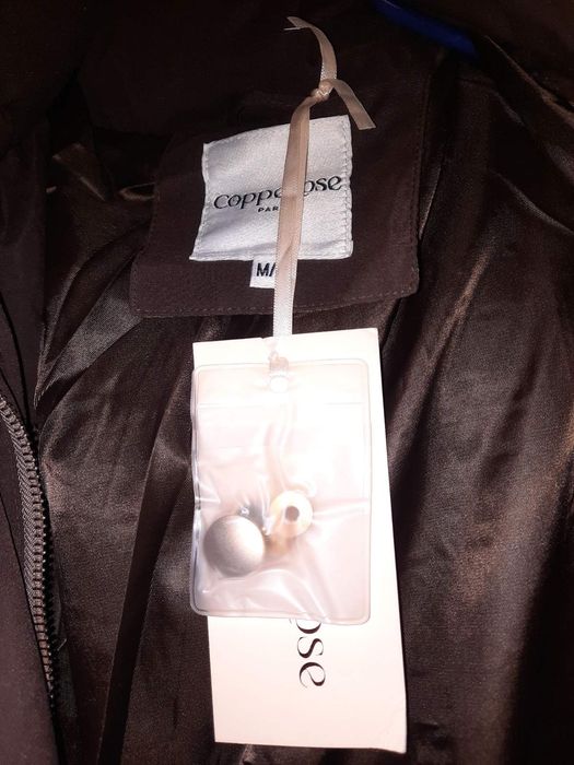 Трендовий теплий пуховик шоколадного кольору розмір M/L новий!