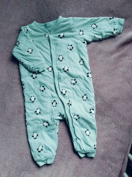 Pajac watowany kombinezon piżamka H&M 68/74