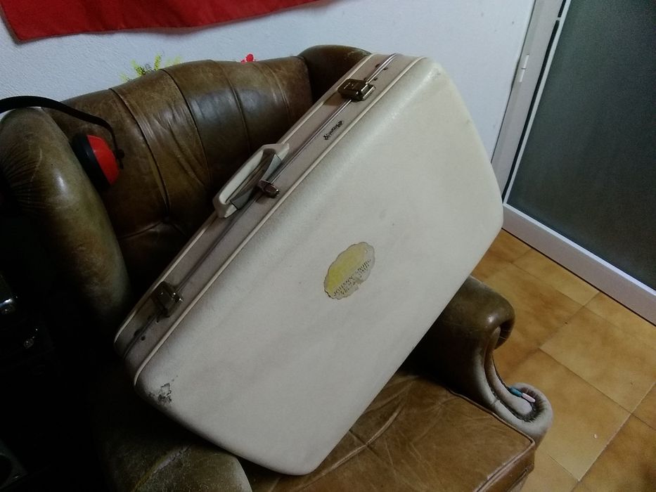 Mala de viagem vintage fibra rigida