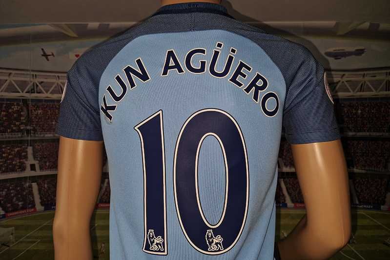 Manchester City F.C. Nike DriFit 2016-17 home #10 Kun Agüero L 147-158