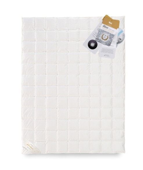 Kołdra AMZ SILVER letnia puch 90% 220x240cm Srebrzysty krem