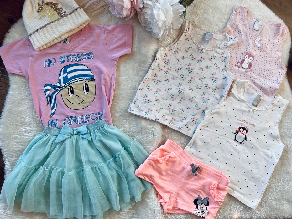 Duża paczka zestaw ubrań dla dziewczynki roz.98-104cm H&M Disney